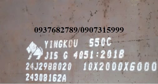 Thép tấm C50 dày 10mm JIS G-4051 YINGKOU Trung Quốc Thép tấm C50 dày 10mm JIS G-4051 YINGKOU Trung Quốc