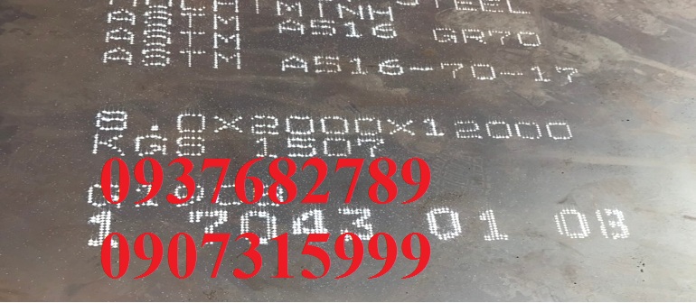 THÉP TẤM CHỊU NHIỆT ASTM A516:  Thép Tấm A516 / Thép Tấm SA516 / Thép Tấm A516 Gr70 / Thép Tấm SA516 Gr70 / Thép Tấm A516 Gr60 / Thép Tấm SA516 Gr 50