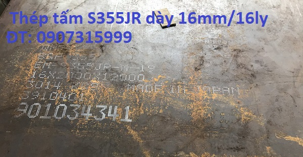 Thép tấm S355JR dày 16ly-16mm-16li  Thép tấm S355JR dày 16ly-16mm-16li