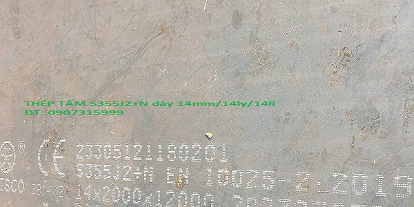 Thép tấm S355J2+N dày 14ly/14mm/14li  Thép tấm S355J2+N dày 14ly/14mm/14li