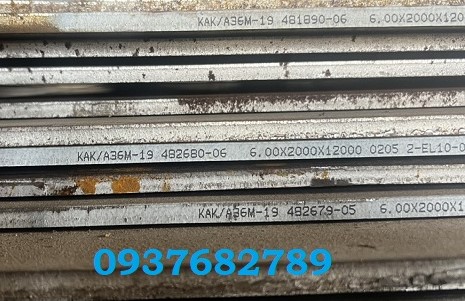 Thép tấm A36 dày 6mm/6ly/6li  Thép tấm A36 dày 6mm/6ly/6li