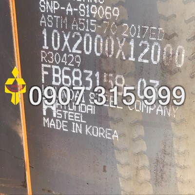 Thép tấm chịu nhiệt ASTM A515 Gr.70 dày 10mm/10ly