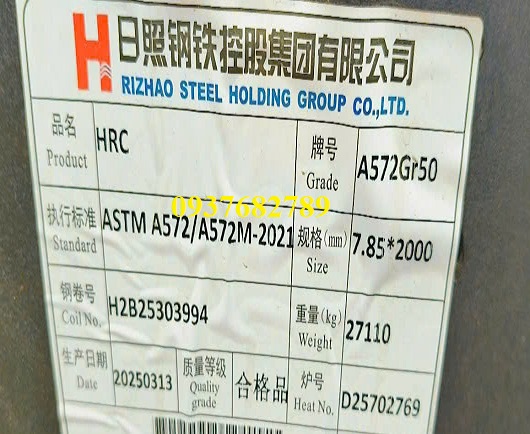 Thép tấm A572 dày 8mm 8ly 8li tiêu chuẩn astm gr50 Thép tấm A572 dày 8mm 8ly 8li tiêu chuẩn astm gr50